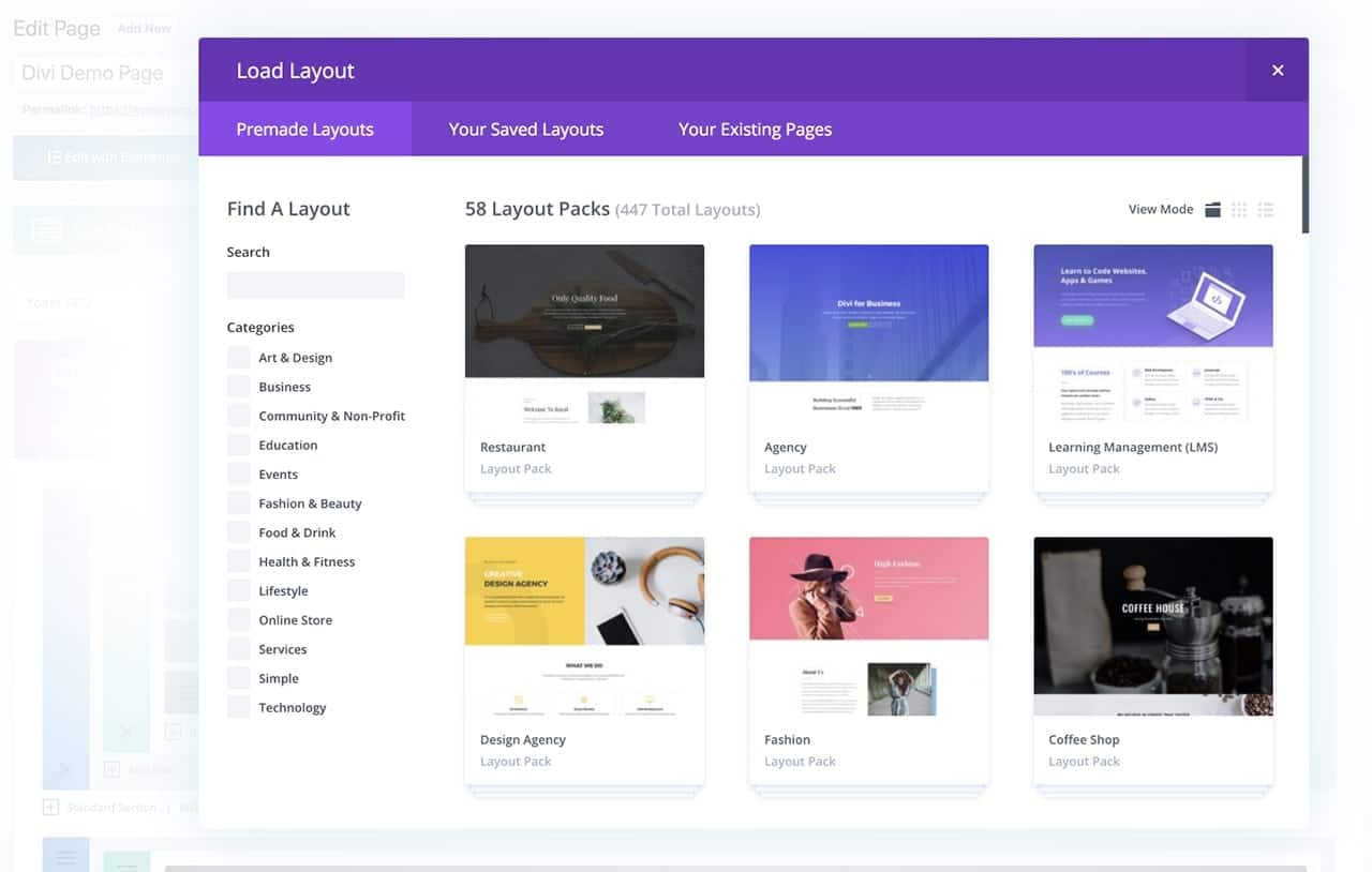 Divi Layout Packs