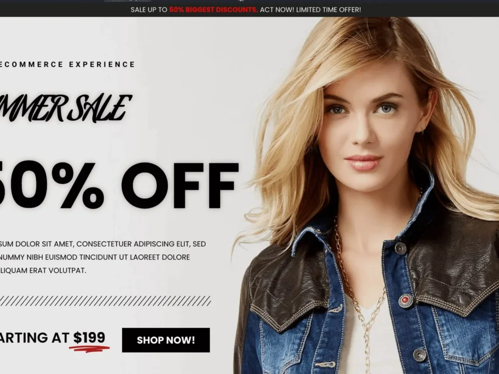 Ecommerce Fashion Elementor Template Kit