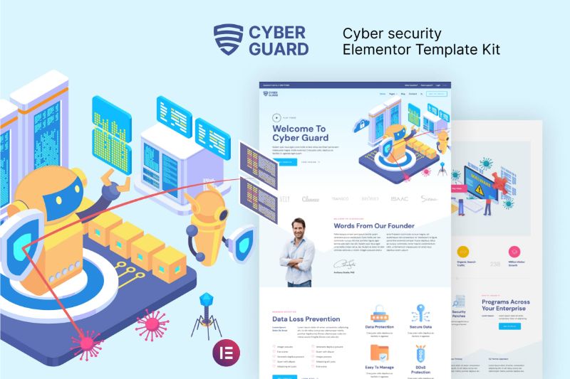 Cyberguard - Cyber Security Elementor Template Kit