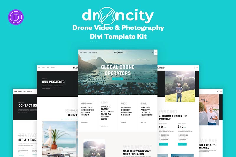 Droncity-Drone-Video-Photography-divi-Template-Kit