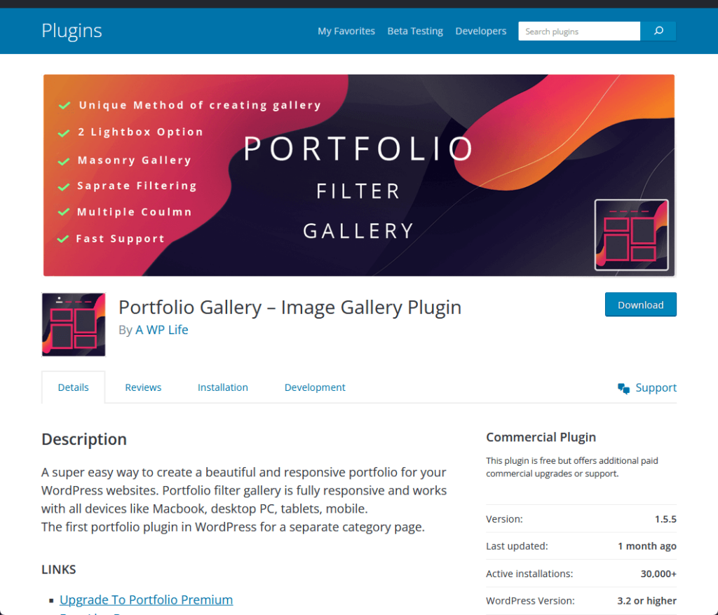 Portfolio Gallery β Image Gallery Plugin